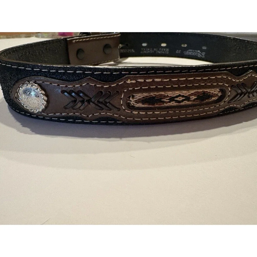 Nocona Boy's Concho and Fabric Western Belt